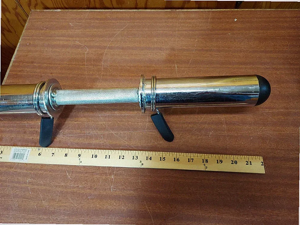 2-in plate weight dumbbell bar 22 inch length with clamps