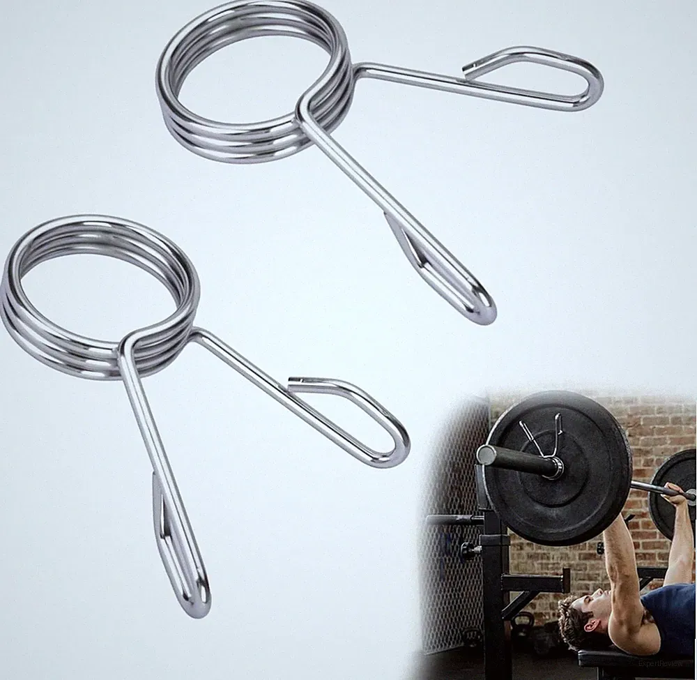 2 Inch Barbell Spring Collars Weight Clips Olympic Dumbbell Powerlifting Strengt