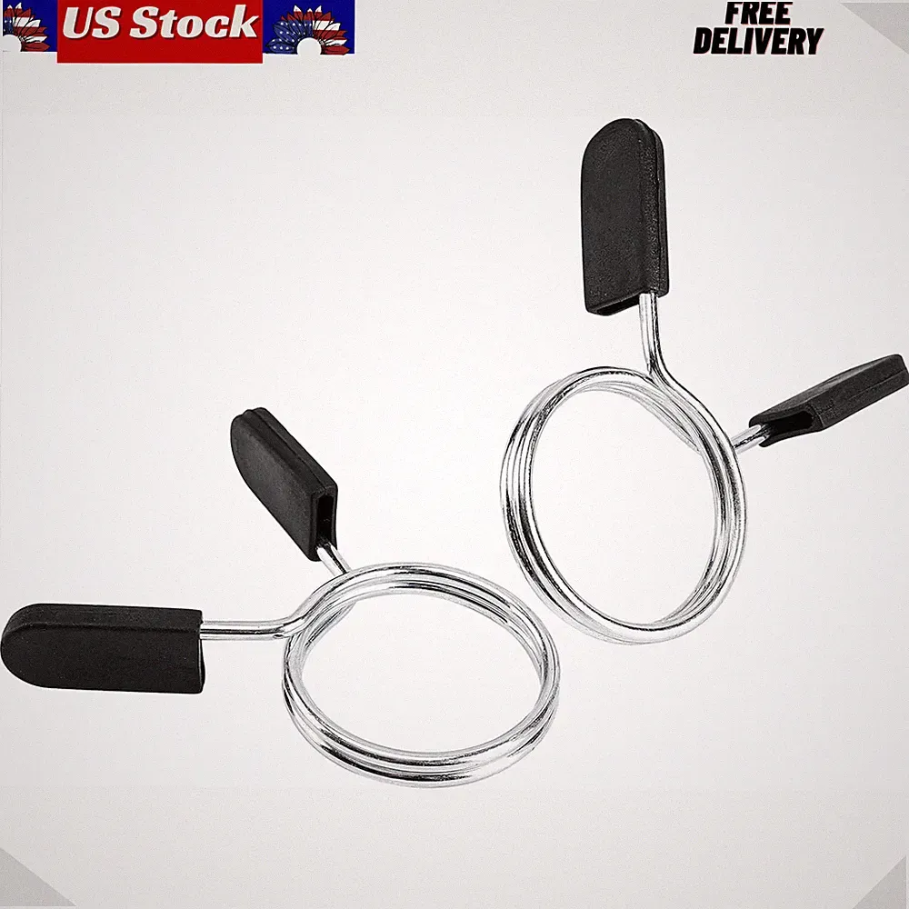 2 Inch Olympic Barbell Clamps Collars Weight Bar Lock Clips Gym Pair