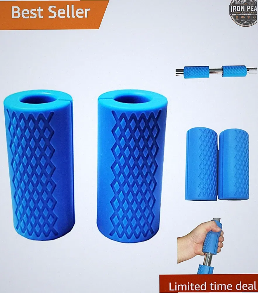 2 Inch Thick Bar Grips Adapter Silicone Rubber for Dumbbells Cable Machines