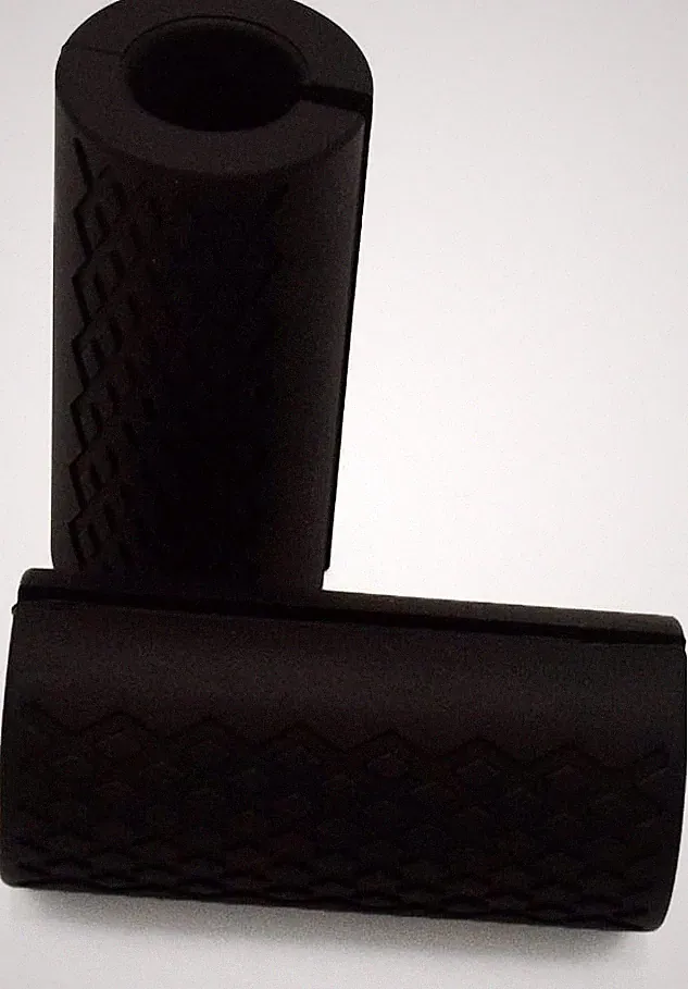2 Inch Thick Bar Grips Adapter, Silicone Rubber Handle Covers for Barbells, D...
