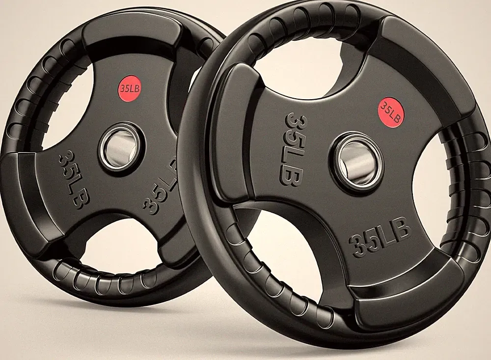 2-Inch Weight Plates Rubber Coated, Olympic Grip Weight Plate 160/210/230lb for
