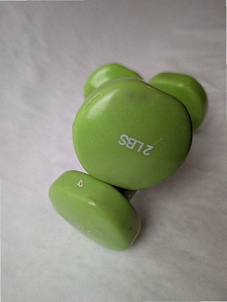 2 Lb Pre-owned Dumbbells For Your Exercising Needs Green In Color