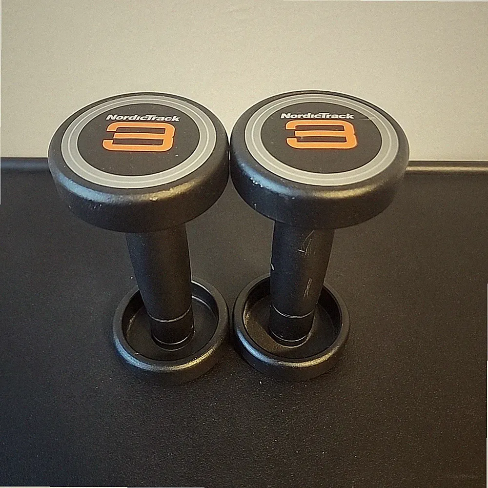 (2) Nordic Track Hand Weight Dumbbell 3lb used condition