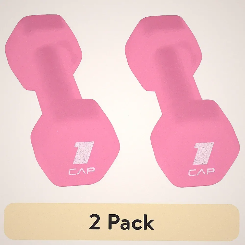 (2 pack) , 1lb Neoprene Dumbbell, Pink, Single