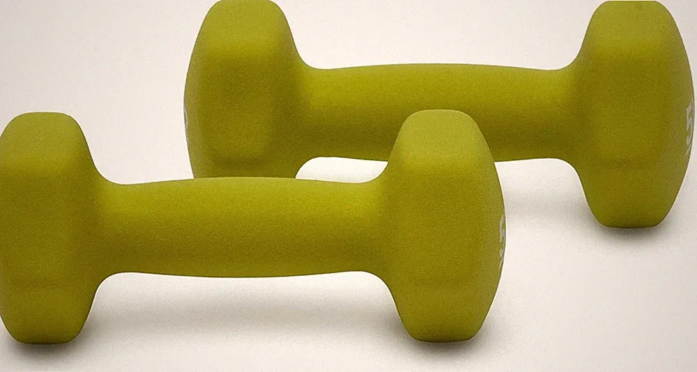 2 Pack 5LB Neoprene Dumbbells Green Hex Weights Non-Slip Grip for Home Workout