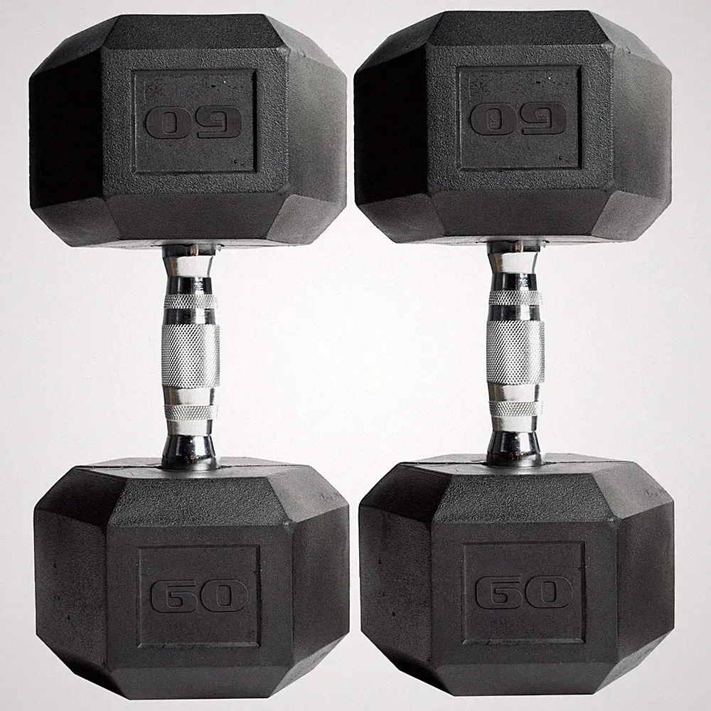(2 pack) CAP Barbell, 60lb Coated Hex Dumbbell, Single