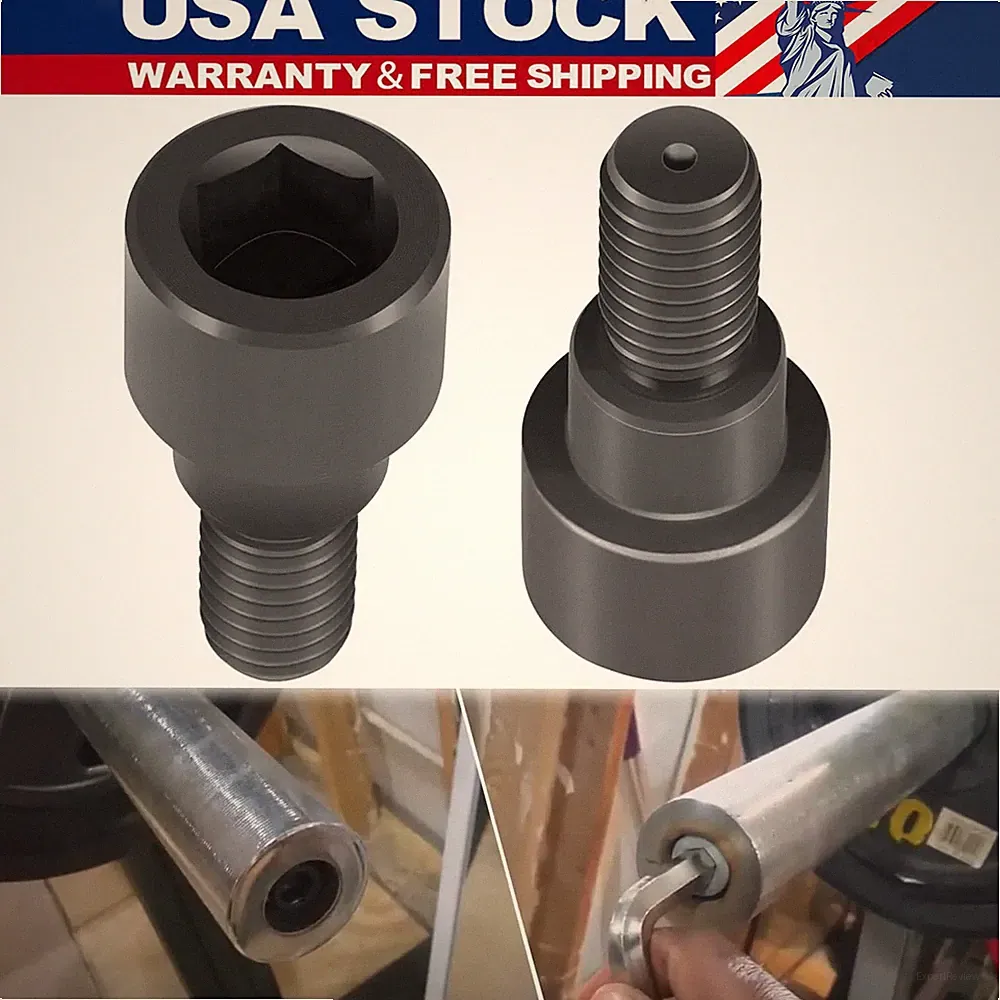 2-Pack Hex Bolts Fits for Olympic Bars, Curl Bars, Tricep Bars, Dumbbell Bars