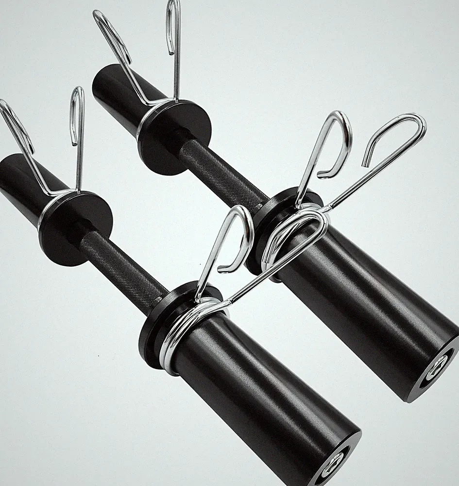 2 Pair 16" Olympic Dumbbell Handles Loadable Dumbbells Bar Sets 150LBS Weight