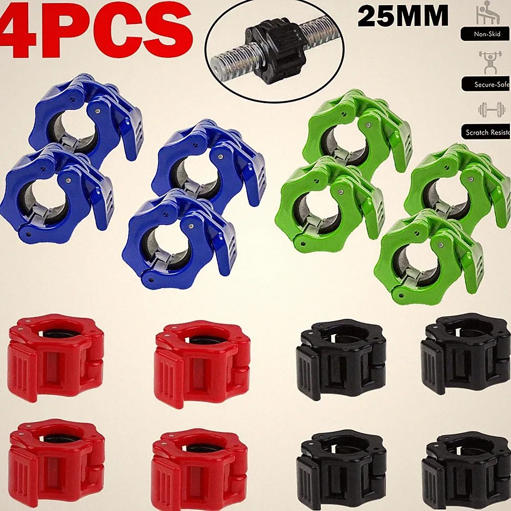 2 Pair 25mm 1inch Bodybuilding Spinlock Collars Barbell Lock Dumbell Clips Clamp