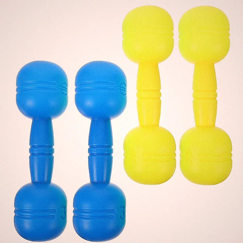 2 Pairs Reusable Small Kids Dumbbells for Exercise Training PVC Colorful Weights