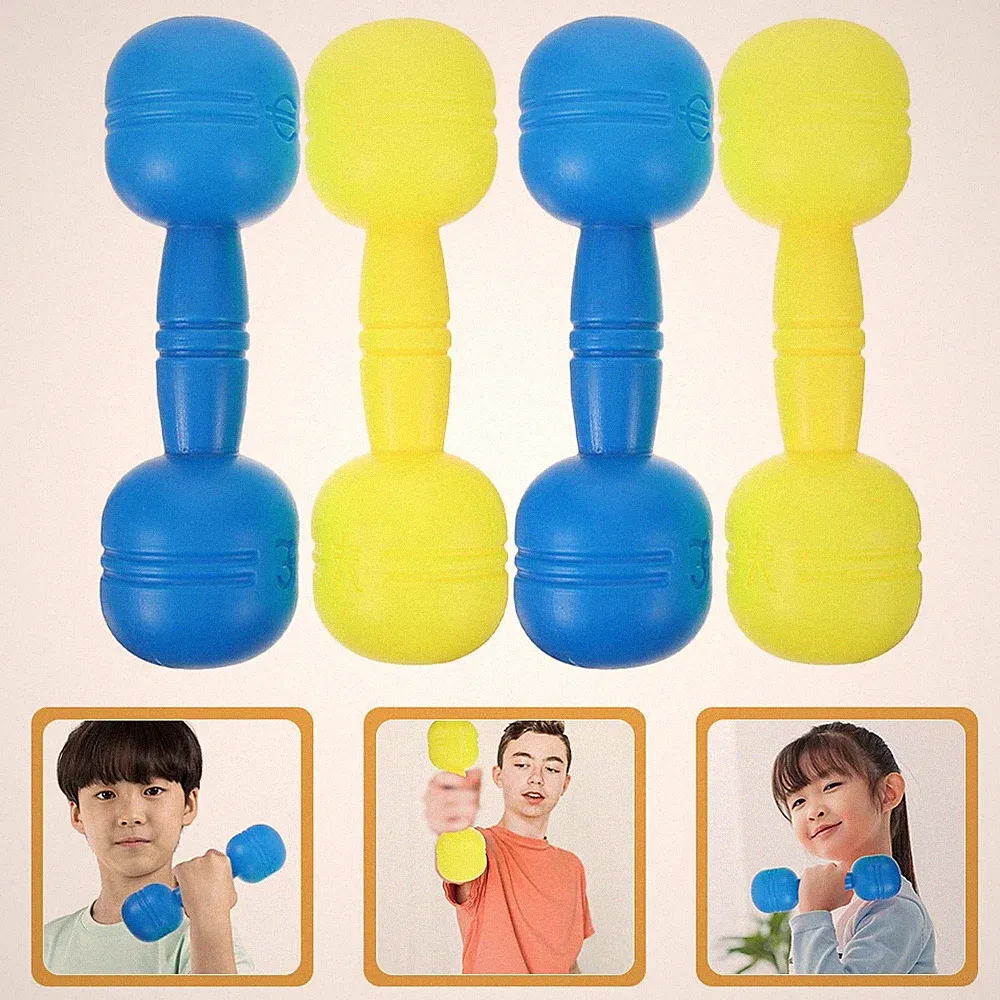 2 Pairs Small Kids Dumbbells Durable PVC Interactive Children Fitness Weights