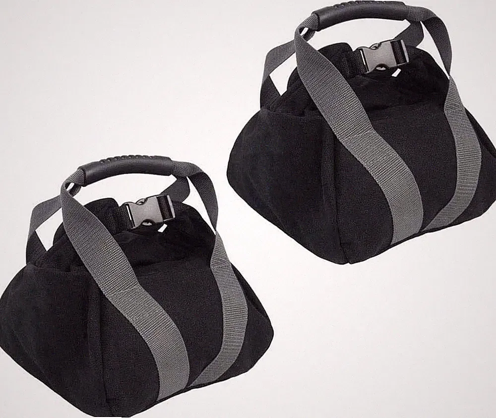 2 Pcs Adjustable Canvas-Kettlebell-Sandbag wtih Handle for Training Home Trai...