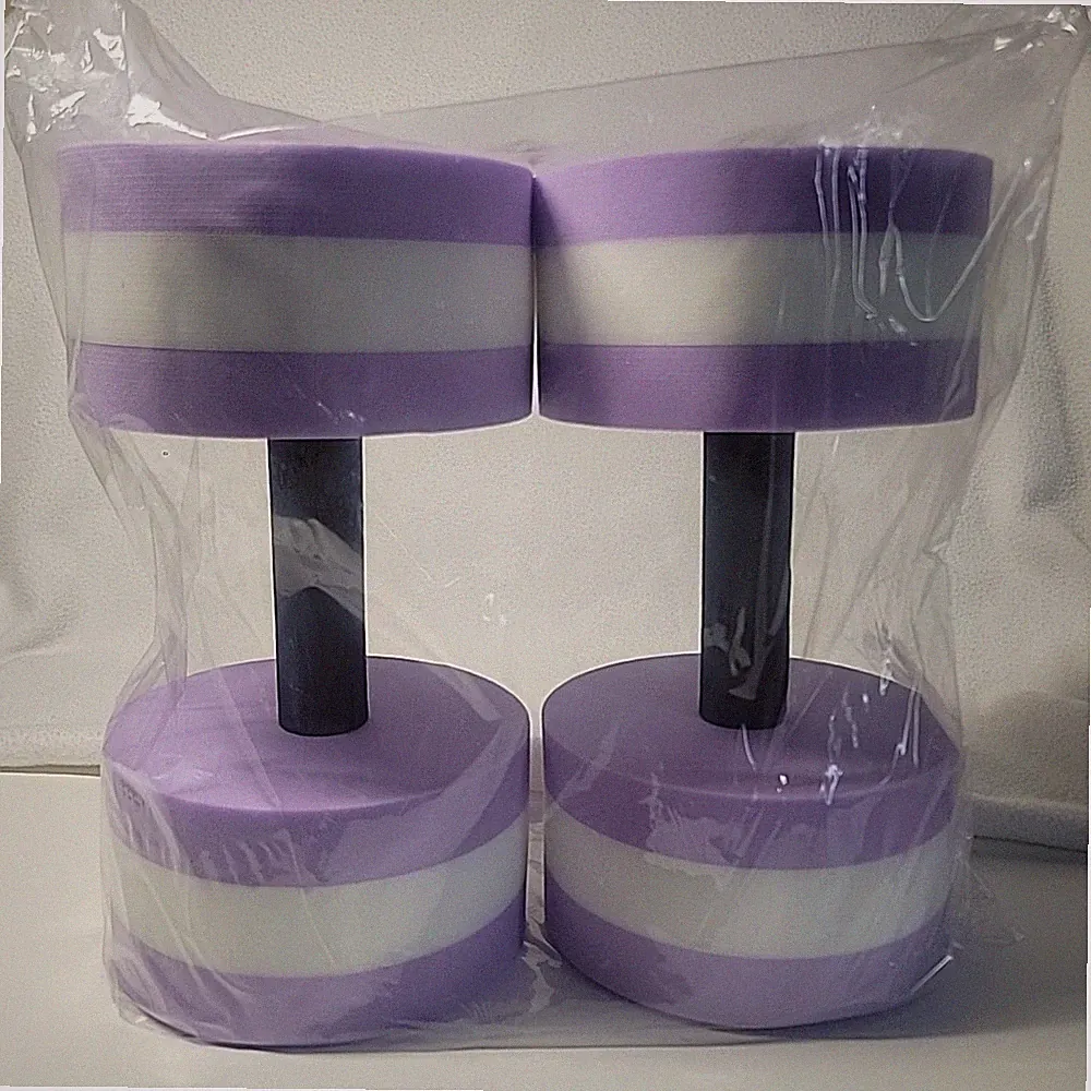 2 PCS Aquatic Fitness Dumbbells Water Aerobics Pool Low Impact Exercise Set New