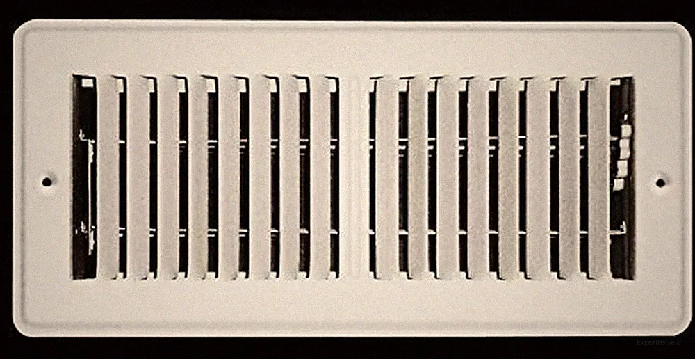 2" X 10" Mobile Home RV Floor Register Vent Grille with Back Dampers - Fixed...
