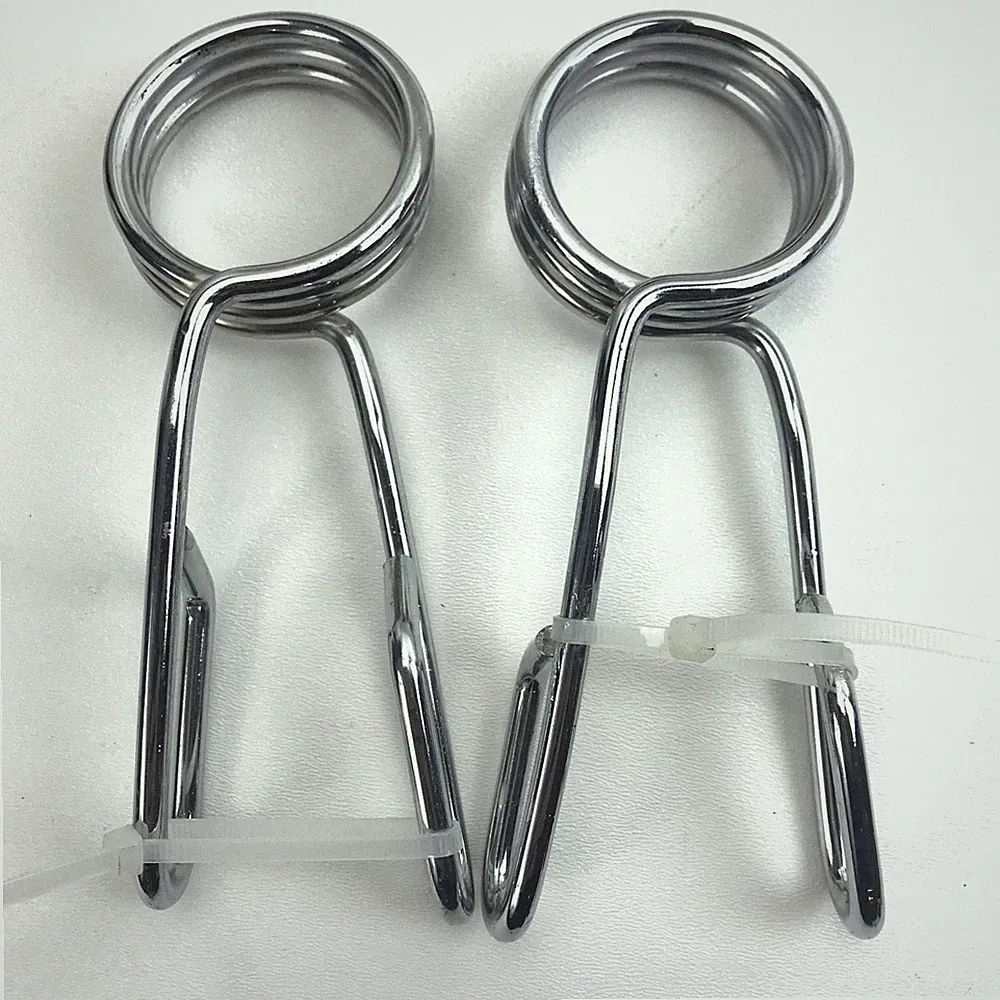 2 X Olympic 2" Spring Collar Weight Bars Clip Dumbbell Barbell Clamp Bar Gym NEW