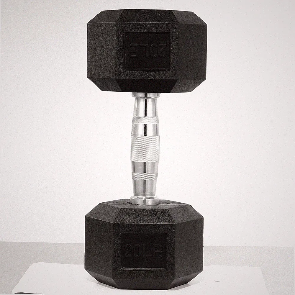 20 lbs Hex Dumbbells with Rubber Coated, Hand Weights for Exercises and Fitness