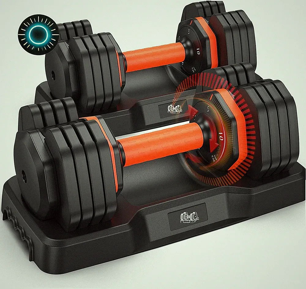 2025 Updated Adjustable Dumbbell Set of 2 110lbs/50lbs Weights Dumbbell Set NEW