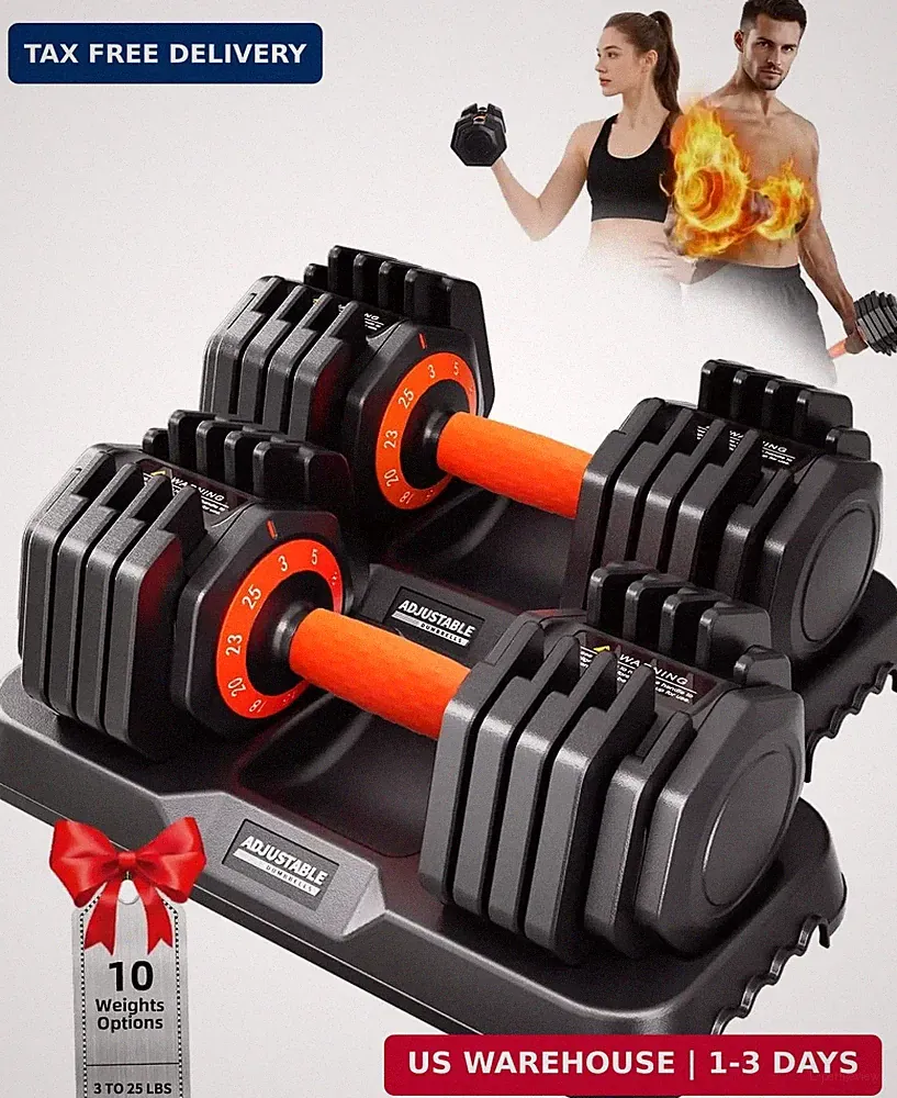 2026 Upgrade Adjustable Dumbbell Set of 2, Small Increment in 3LB, 1 Hand Rapid