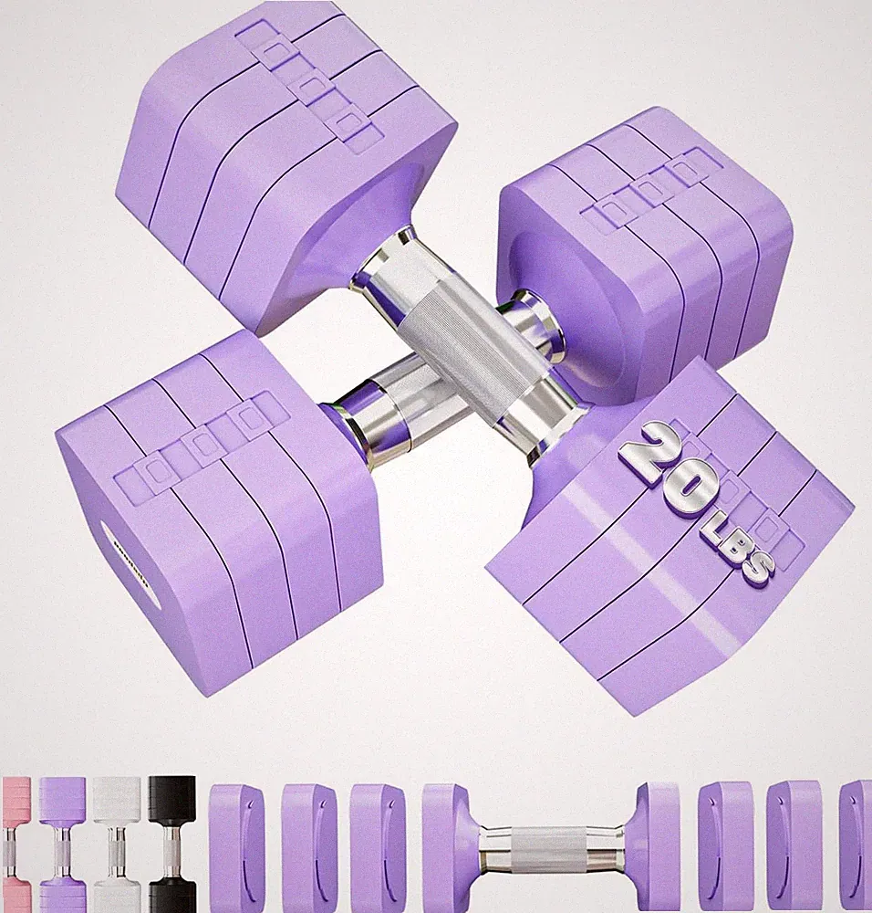 20LB 40LB 50LB Adjustable Dumbbell Set Free Weights Dumbbells Set for Women Men