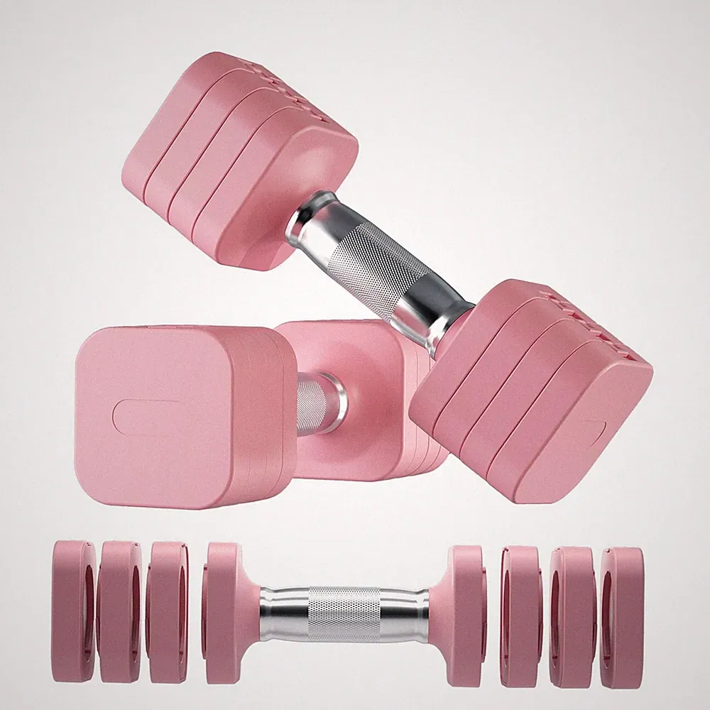 20LB Adjustable Dumbbell Set, 10lb Dumbbells Set of 2, 5 in 1 Free Weights Se...