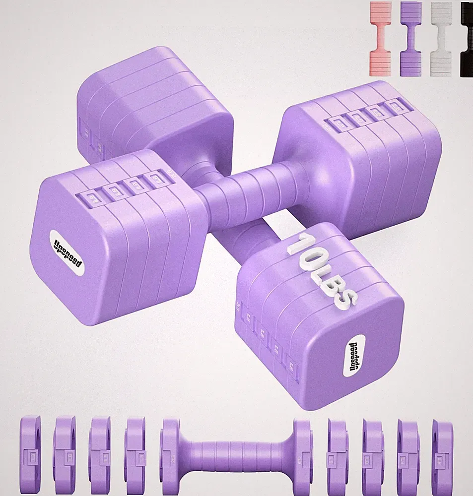 20LB Adjustable Dumbbell Set Hand Weights for Women Men, Exercise Fitness dum...
