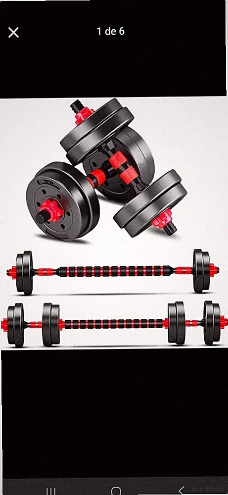 20lb Adjustable Dumbbells Set of 2 Convertible Barbell Weights Home Gym Training