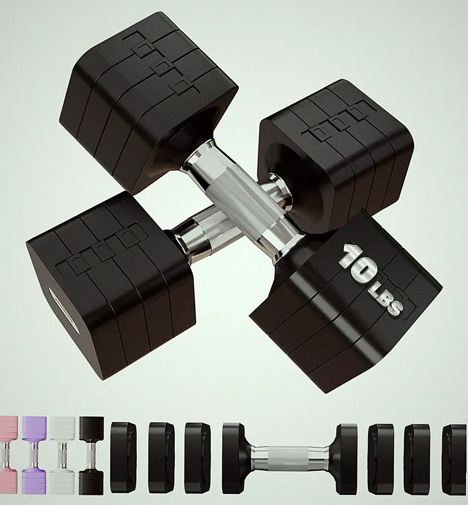 20LBS Adjustable Dumbbell Set, 4 in 1 Free Weights Dumbbells Set for Women Me...