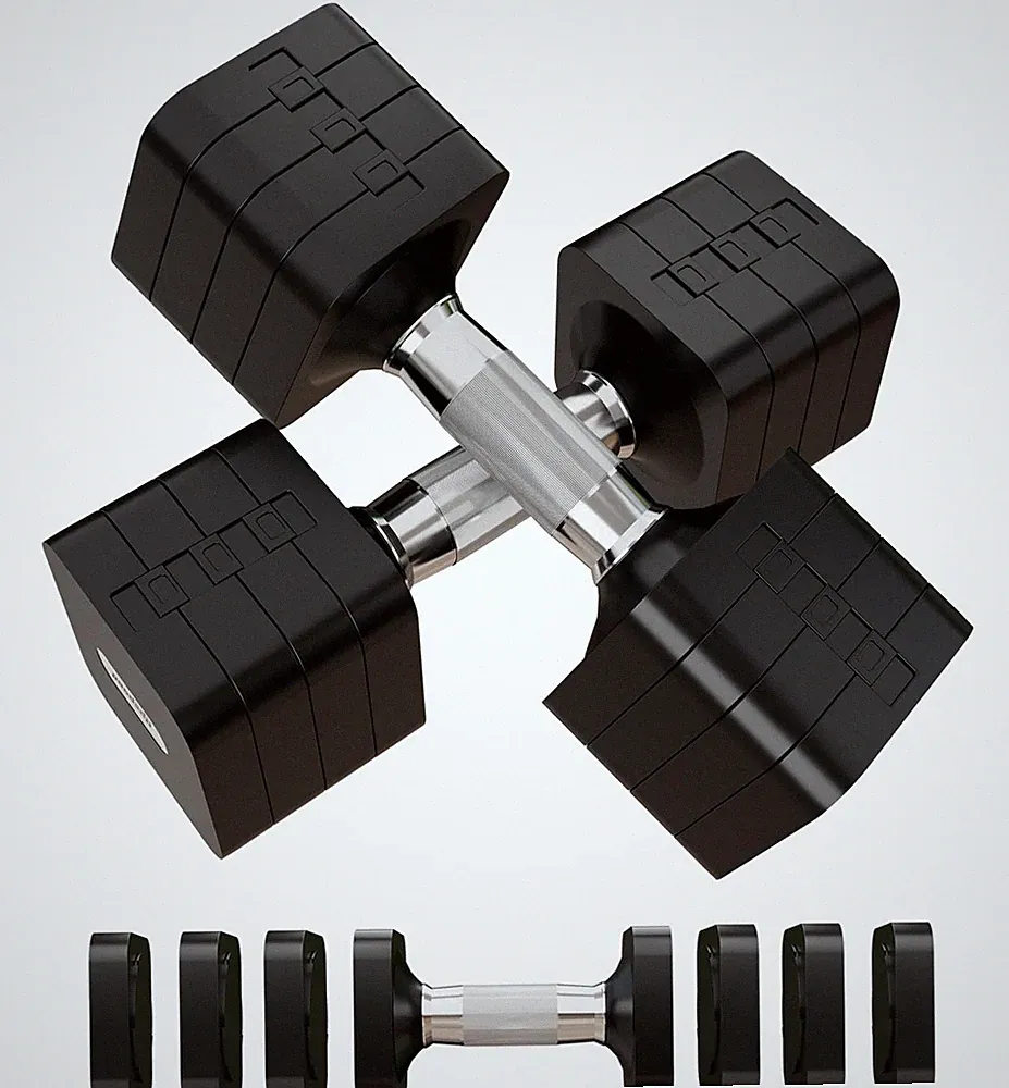 20LBS Adjustable Dumbbell Set, 4 in 1 Free Weights Dumbbells Set for Women Me...