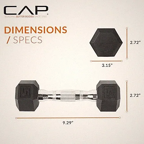 20X2 - CAP BARBELL COATED DUMBBELL WEIGHT | MULTIPLE OPTIONS PAIRS & SETS