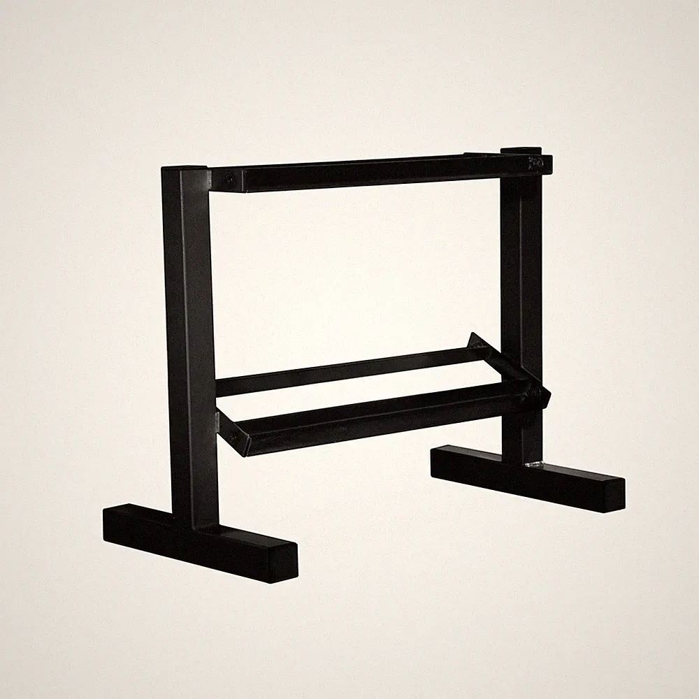 24 in. Two-Tier Dumbbell Rack, Black