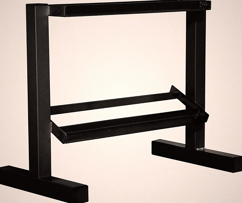 24-Inch Dumbbell Storage Rack for Home Gym, 2-Tier Heavy-Duty Weight Rack for He