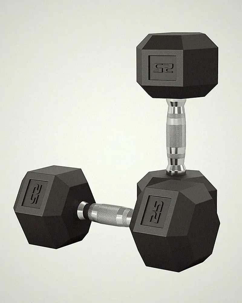 25-50LB Hex Dumbbell Set of 2 ,Hand Weights Dumbbells Pair for Strength Training