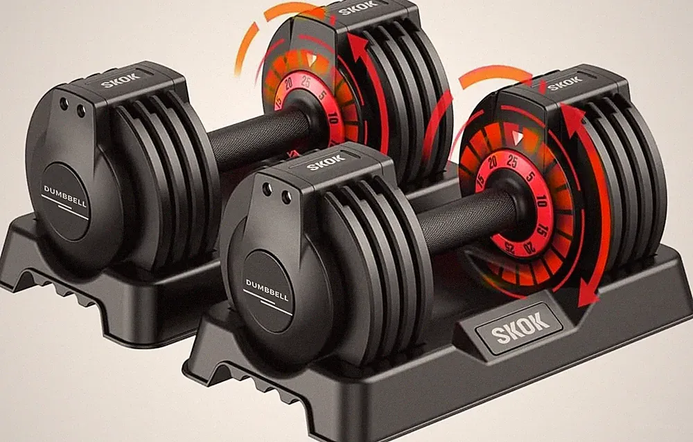 25/55 Lbs Pair Adjustable Dumbbells Set, Adjustable Weights Dumbbells Set for Me