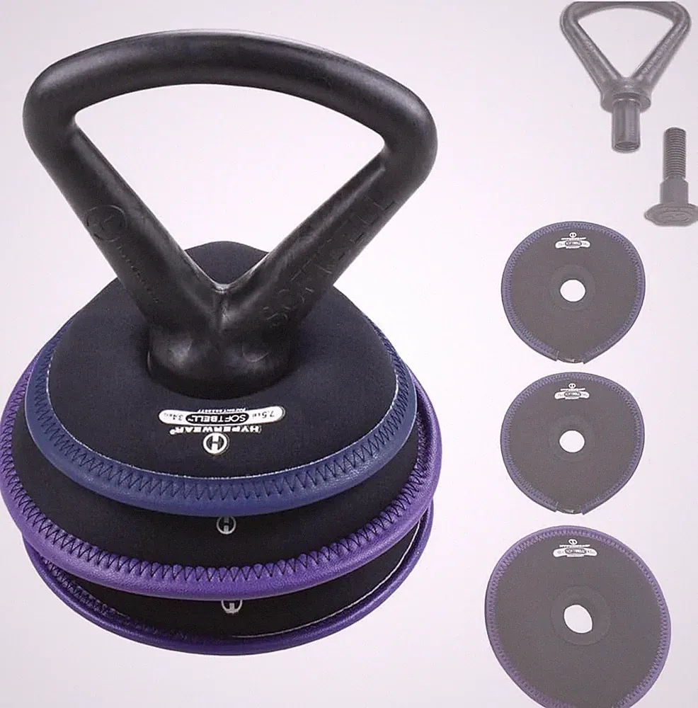 25 Pounds Soft Bell Adjustable Kettlebell Set Soft Vinyl-Coated Weight Plates