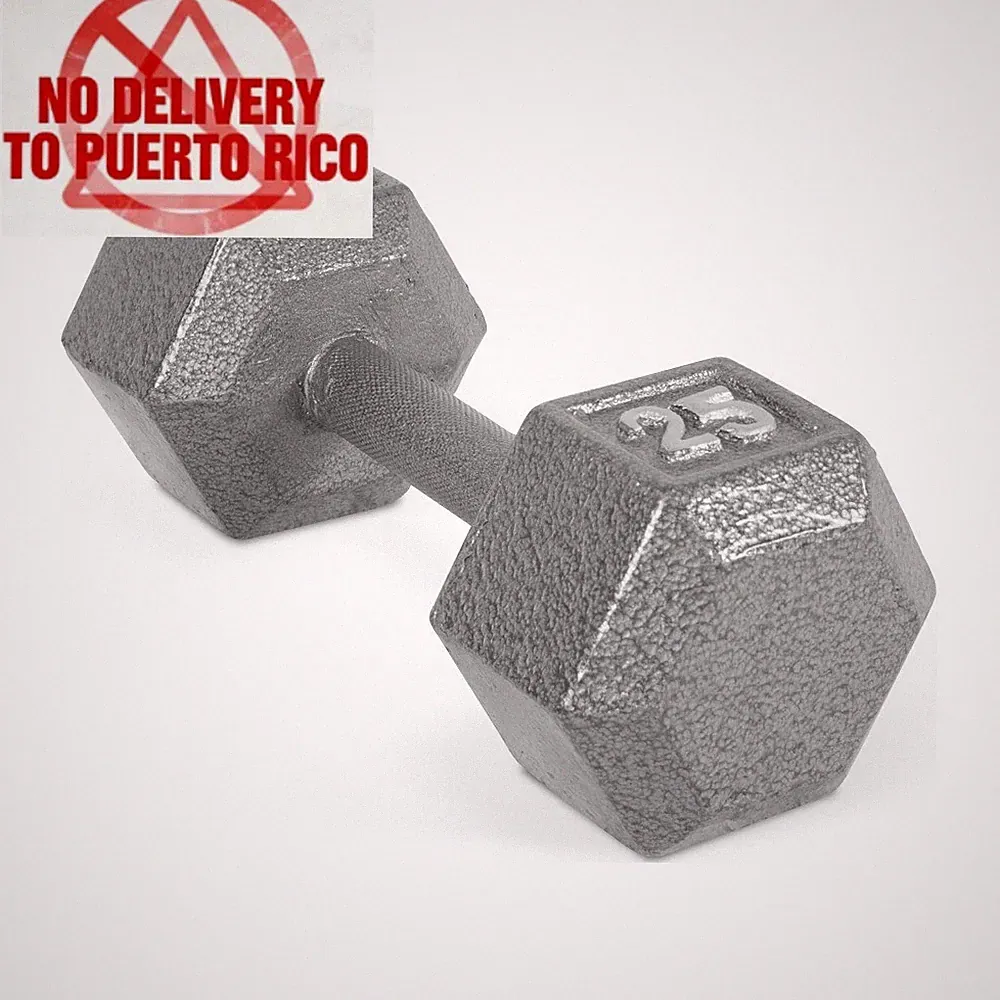 25lb Cast Iron Hex Dumbbell, Single