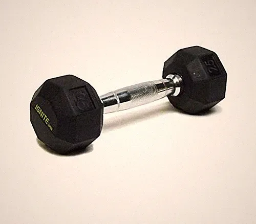 25lb - Ignite by SPRI Chrome Hand Weights B06Y4RX8DP