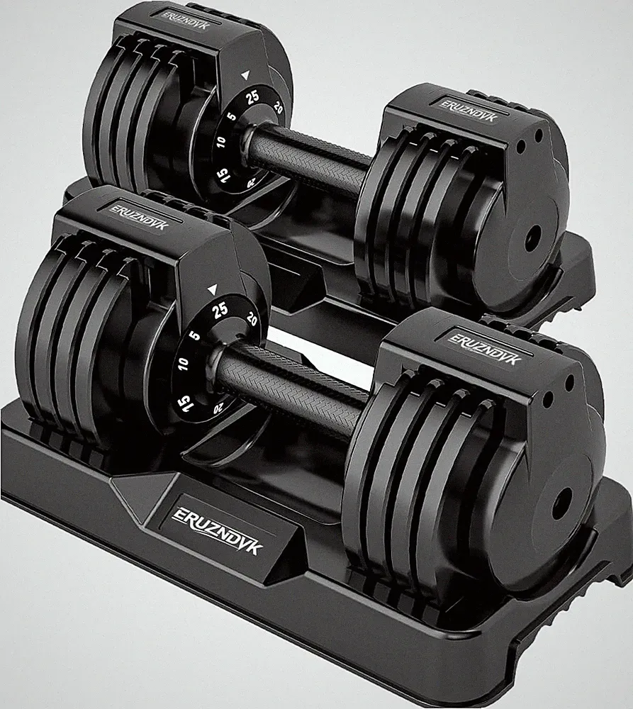 25Lb Pair Adjustable Dumbbell Set, Adjustable Dumbbells Set of 2 For Home Gym