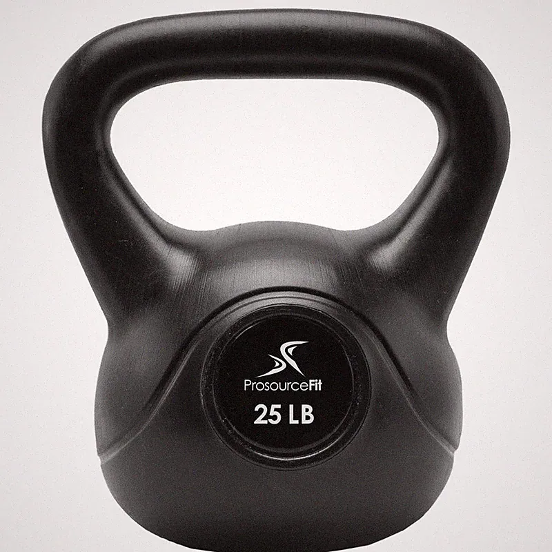 25LB Vinyl Coated Kettlebell Weight Full Body Workout Strength Training Home Gym
