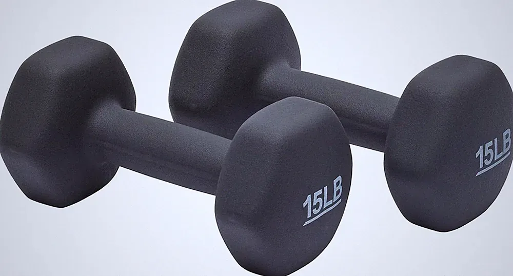 2PCS 15 Pounds Neoprene Dumbbell Hand Weights for Exercise and Muscle Toning NEW