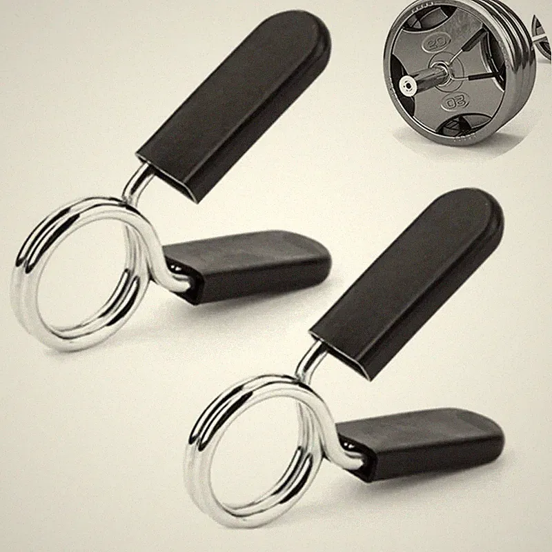 2PCS Barbell Spring Collar Clips 25/28/30mm Dumbbell Weight Bar Lock Clamps