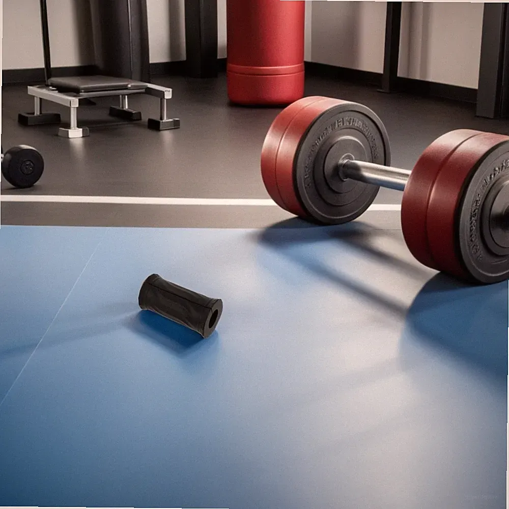 2Pcs Black Silicone Dumbbell Wrap Grips for Gym Hand Comfort and Secure Lifting