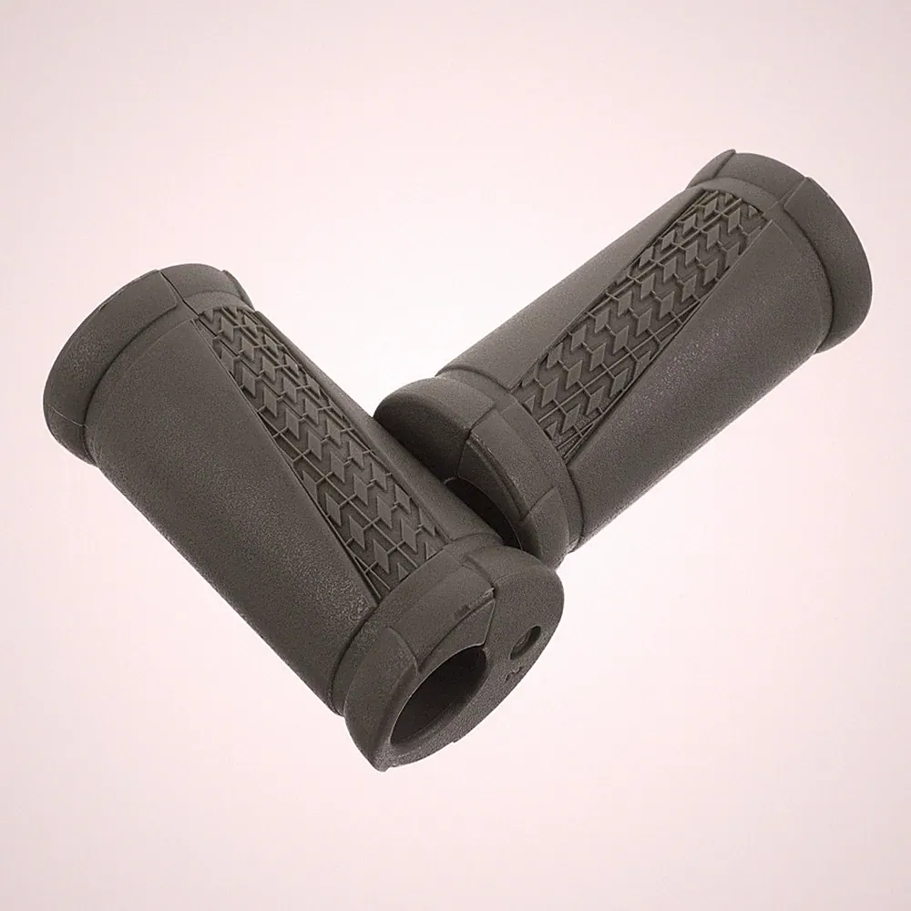 2Pcs Non Slip Silicone Dumbbell Handle Grips Durable Grip Covers Light Grey