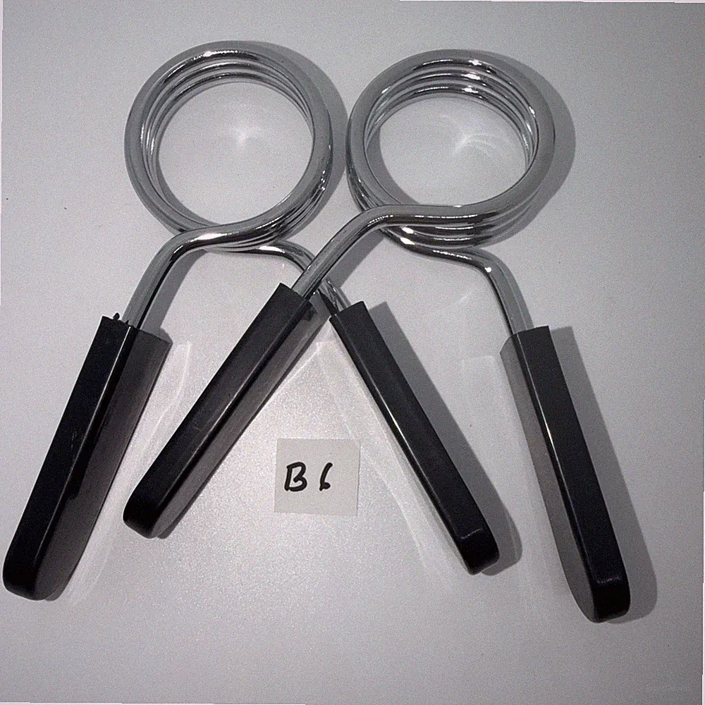 2pcs Olympic 2" Spring Collar Weight Bars Clips Dumbbell Barbell Clamp Bar Gym