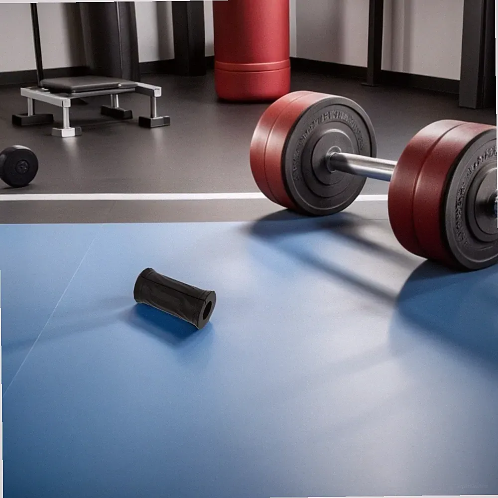 2Pcs Reusable Silicone Dumbbell Handle Grips Non Slip Gym Barbell Covers Black