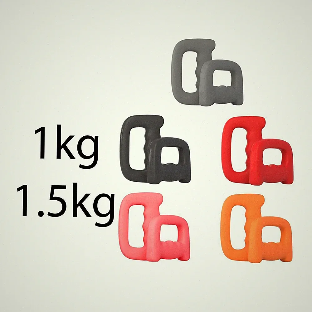 2x D Grip Dumbbells Exercise Squats Walking Weight Lifting Curl Hand Weights