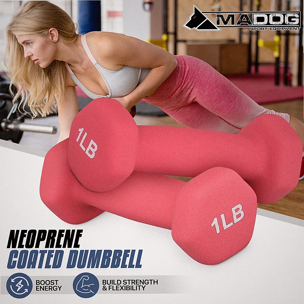 2x Easy Grip Workout Dumbbell Home Gym Strength Training Fitness,Neoprene Coated