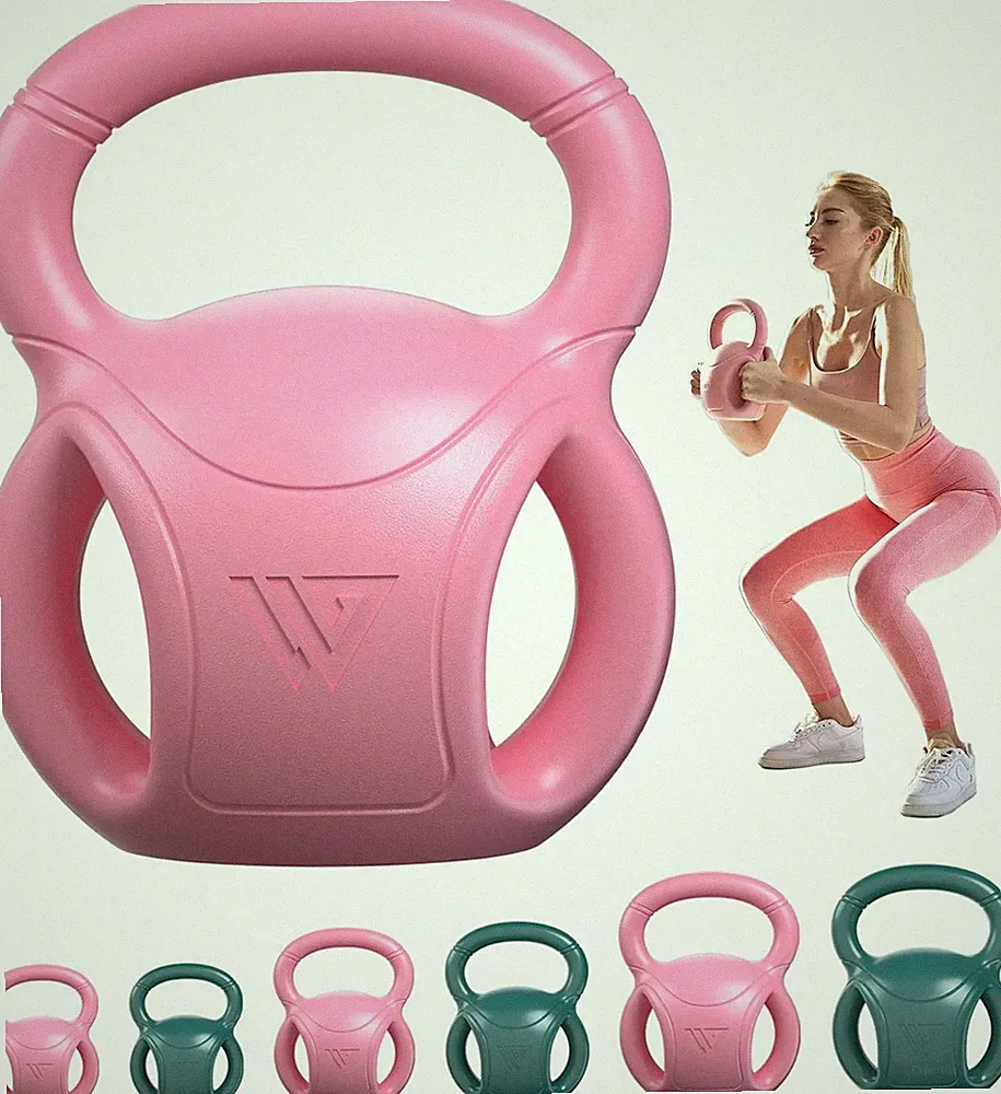 3 Handle Kettlebells Weight - Weight for Women Options 5, 10, 15 and 20 LB for R