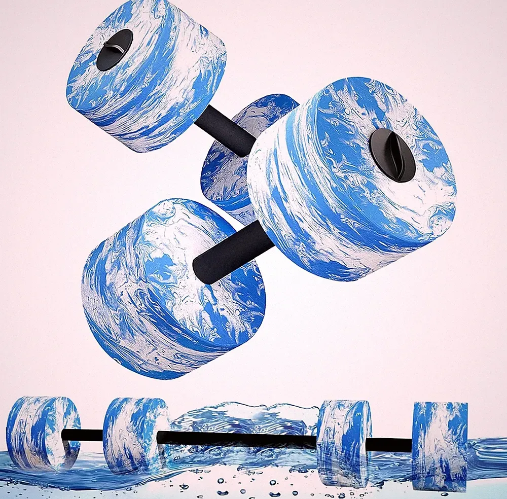 3-in-1 Aquatic Exercise Dumbbells, Adjustable Water Weights for Pool Exe