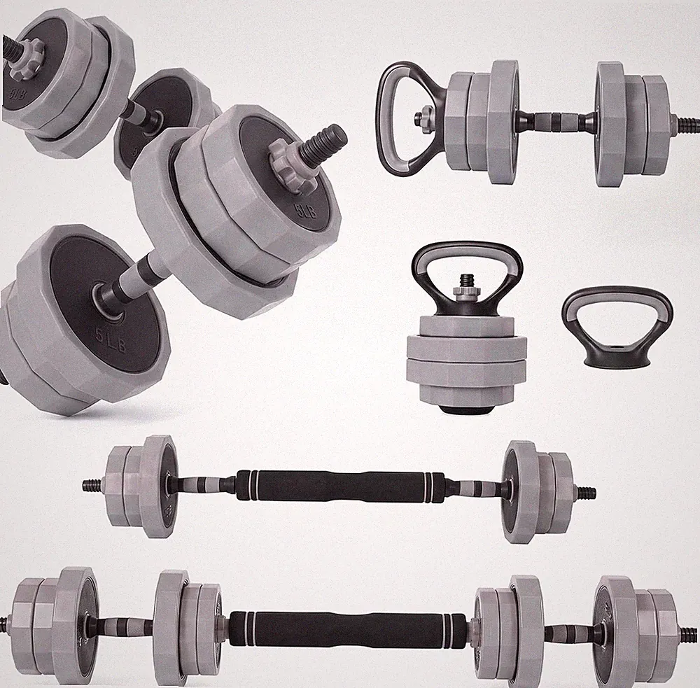 3-in-1 Dumbbell Set 65/85lbs Adjustable Dumbbells Free Weight Set with Connector
